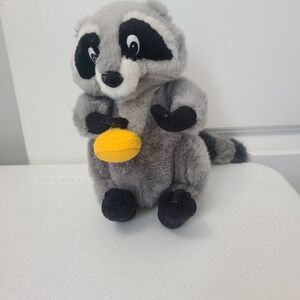 Vintage Disney Pocahontas Meeko Raccoon with Biscuit Plush Stuffed Animal Toy